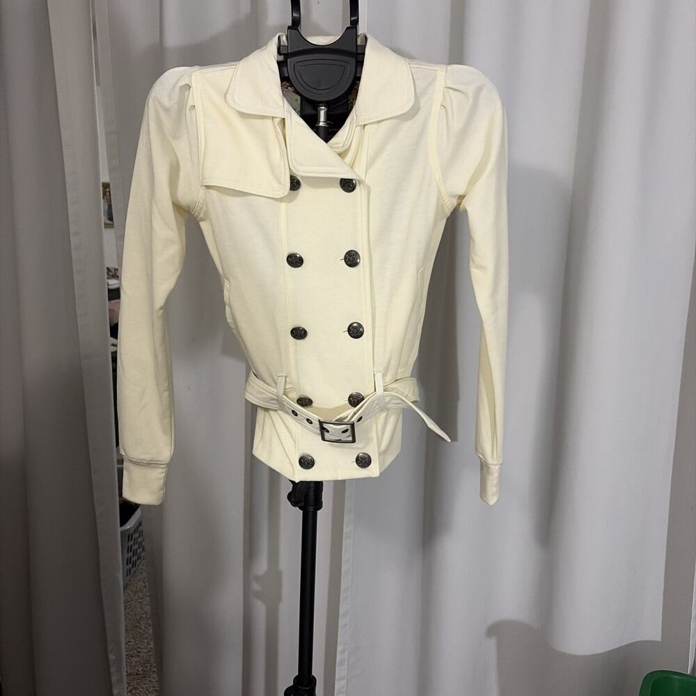 Miss Chevious New With Tags Sz Small Cream Belted Jacket